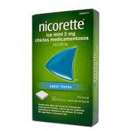 Nicorette Ice Mint 2mg 30 Chicles Medicamentosos de Nicotina Sabor Menta