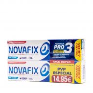Novafix Pro 3 Crema Prótesis Dental Ultrafuerte Sin Sabor 70gx2 Pack Duplo