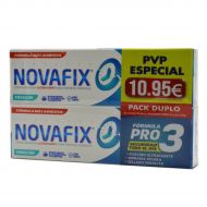 Novafix Pro 3 Crema Prótesis Dental Ultrafuerte Frescor 50g x 2 Pack Duplo