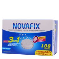 Novafix Tabletas Limpiadoras Prótesis y Ortodoncia  3 en 1 108Uds