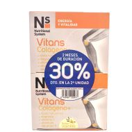 NS Vitans Colágeno+ 30+30 Sobres Sabor Vainilla ENERGÍA Y VITALIDAD