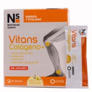 NS Vitans Colágeno+ 30 Sobres Sabor Vainilla energía y vitalidad