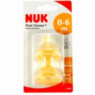 Nuk Tetina de Látex Tamaño 1 Orificio L 0-6m Pack 2 Tetinas