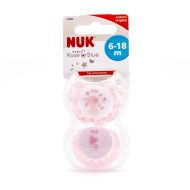 Nuk Chupete Látex Rose&Blue Rosa con Porta Chupetes 6-18M 2Uds