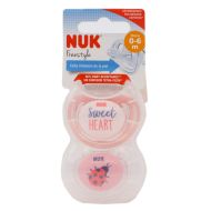 Nuk FreeStyle Chupete Silicona con Porta Chupete 0-6M 2 Chupetes