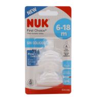 Nuk First Choice+ Tetina de Silicona T2 Orificio L 6-18m 2 Tetinas