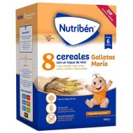 Nutribén 8 Cereales Galletas María y Miel 600g
