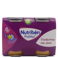 Nutriben Potitos Verduritas con Pavo Cena 190g x 2 Duplo