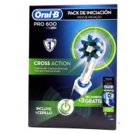 Oral B Cepillo Eléctrico PRO 600 Cross Action Pack