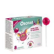 Orofar Kids 8 Piruletas Sabor Frambuesa