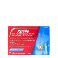 Rennie Sabor Menta Limón 48 Comprimidos Masticables con Sacarosa