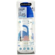 Suavinex Biberón Tetina Silicona Redonda Flujo L +4m 360ml