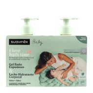 Suavinex Pack Gel Baño Espumoso 500ml y Leche Hidratante 500ml   