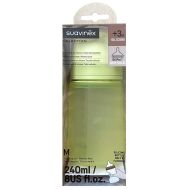 Suavinex Biberón Silicona Colour Tetina Silicona SX Pro Flujo M +3m 240ml
