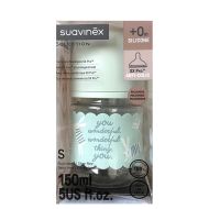 Suavinex Biberón Tetina Silicona SX Pro Flujo S +0m 150ml