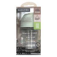 Suavinex Biberón Vidrio Tetina Silicona SX Pro Flujo S +0m 120ml