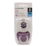 Suavinex Chupete Night & Day Tetina Silicona Anatómica 6-18m 2 Chupetes