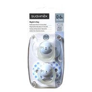 Suavinex Chupete Noche y Día Tetina Silicona SX Pro 0-6m Pack 2 Chupetes