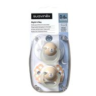 Suavinex Chupete Noche y Día Tetina Silicona SX Pro 0-6m Pack 2 Chupetes