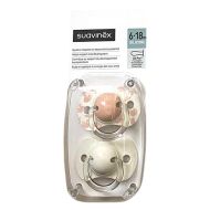 Suavinex Chupete Tetina Silicona Fisiológica SX Pro 6-18m Pack 2 Chupetes