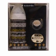 Suavinex Set Premium Couture Biberón+ Chupete+ Broche Pinza 0-4M