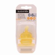 Suavinex 2 Tetinas de silicona flujo rápido +6m