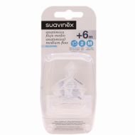 Suavinex Tetina Silicona Anatómica Flujo M T-2 +6M Pack 2 Tetinas