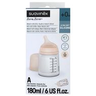 Suavinex Zero Zero Biberón AntiCólico Tetina Silicona Flujo A +0m 180ml