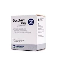 TIRAS Reactivas Glucemia Glucomen Areo Sensor 50Uds