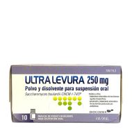 Ultra Levura 250 mg 10 Frascos Polvo y Disolvente para Suspensión Oral