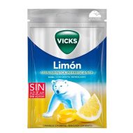 Vicks Limón Caramelos Sin Azúcar Bolsa 72g-1