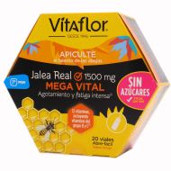 Vitaflor Jalea Real Mega Vital Sin Azúcares 1500mg 20 Viales Bebibles Abre Fácil