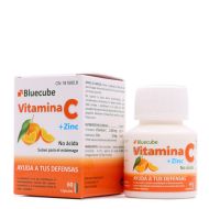 Vitamina C + Zinc 60 Cápsulas Bluecube ayuda a tus defensas