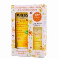 Shampoo & Gel de ducha para bebés caléndula Weleda 200 ml – Piugansu