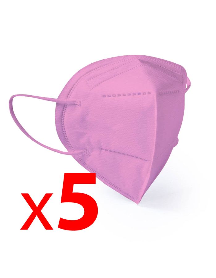 Mascarilla FFP2 Color Rosa 5 Mascarillas Pack