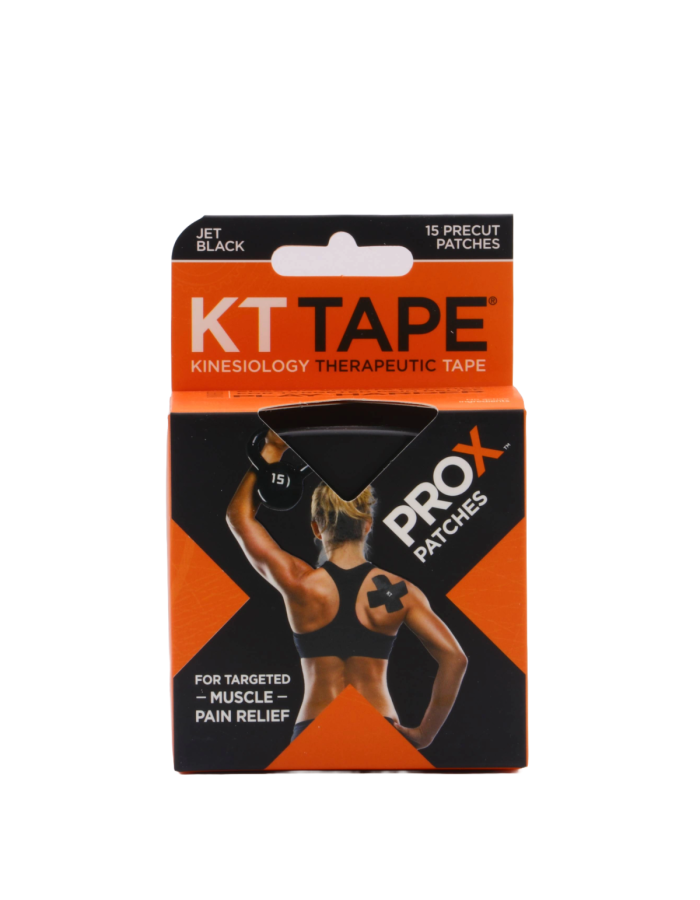 Kt tape Cinta Kinesiológica Terapéutica Negra 15 Tiras Precortadas