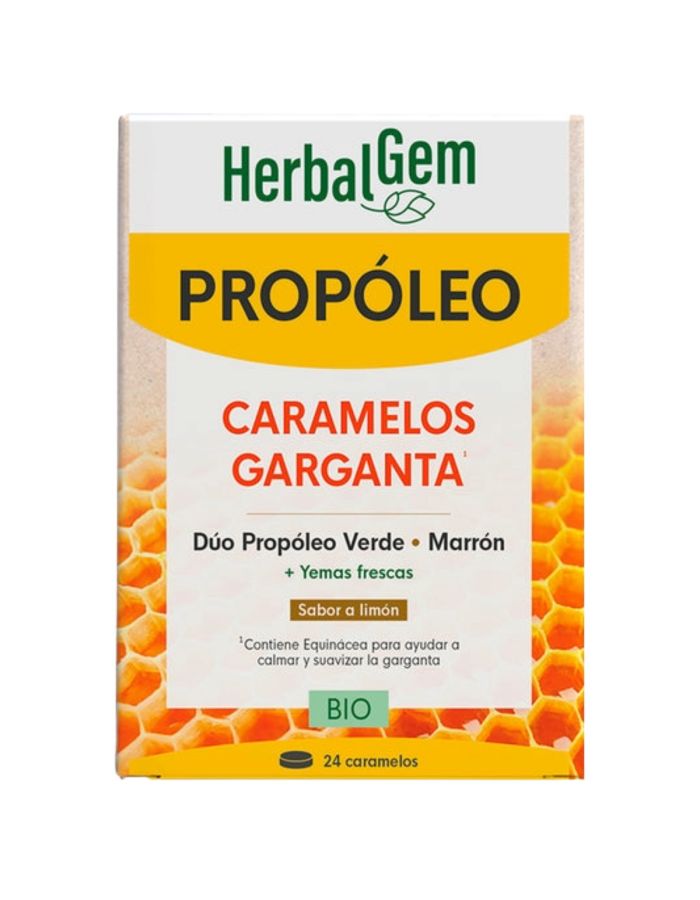 HerbalGem Propóleo Amplio Espectro Bio 24 Caramelos