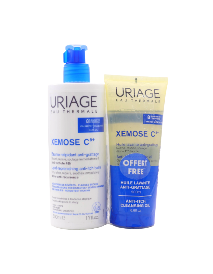 Uriage Xémose c8+ Bálsamo Anti Prurito 200ml + Xemose C8+ Aceite Lavante 200ml