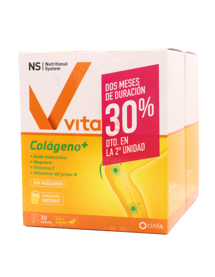 NS Vitans Colágeno+ 30 +30 Sobres Sabor Limón