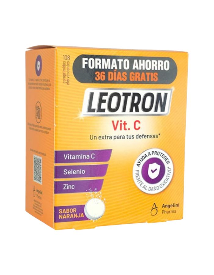 Leotron Vitamina C  72 + 36 Comprimidos Efervescentes Sabor Naranja