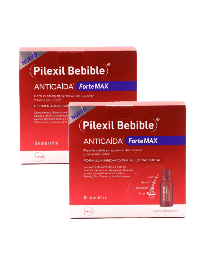 Pilexil Forte Max Bebible Duplo 60 Frascos