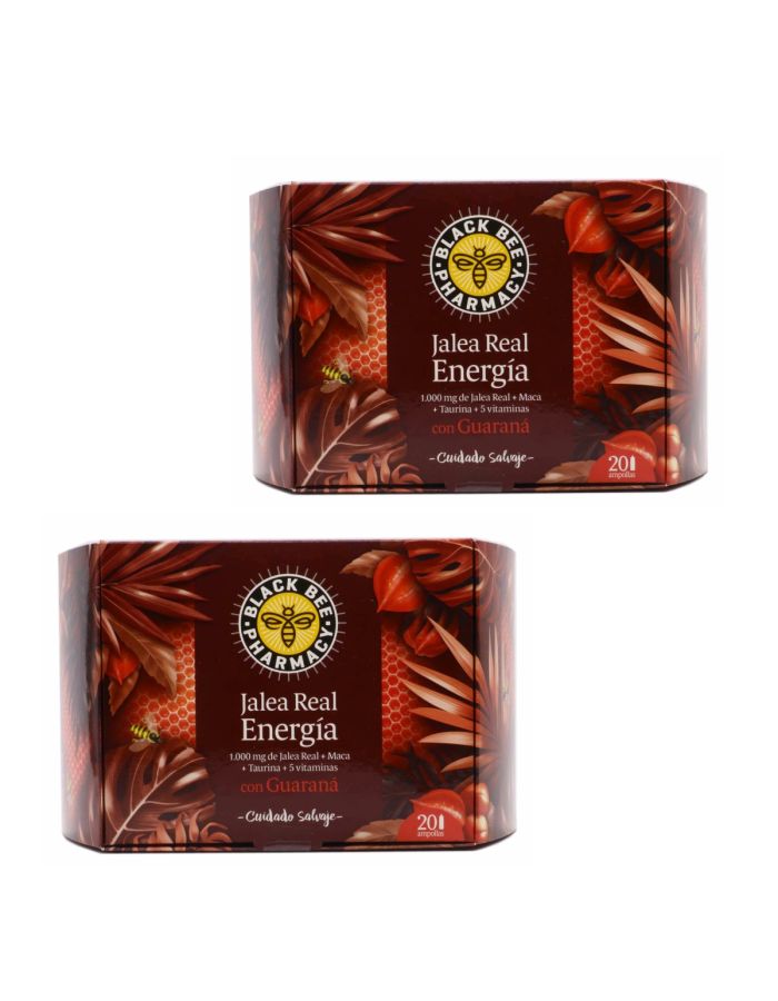 Black Bee Jalea Real Energía con Guaraná 20 Ampollas x 2 Duplo