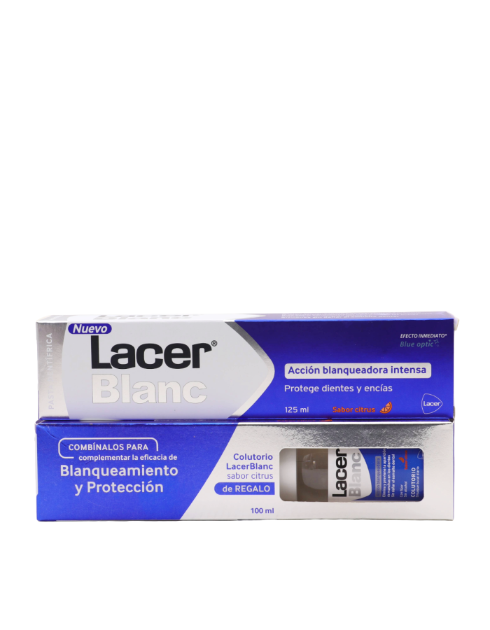 Lacer Blanc Plus Pasta Dental Blanqueadora Citrus 125ml + Regalo Colutorio Lacer Blanc 100ml