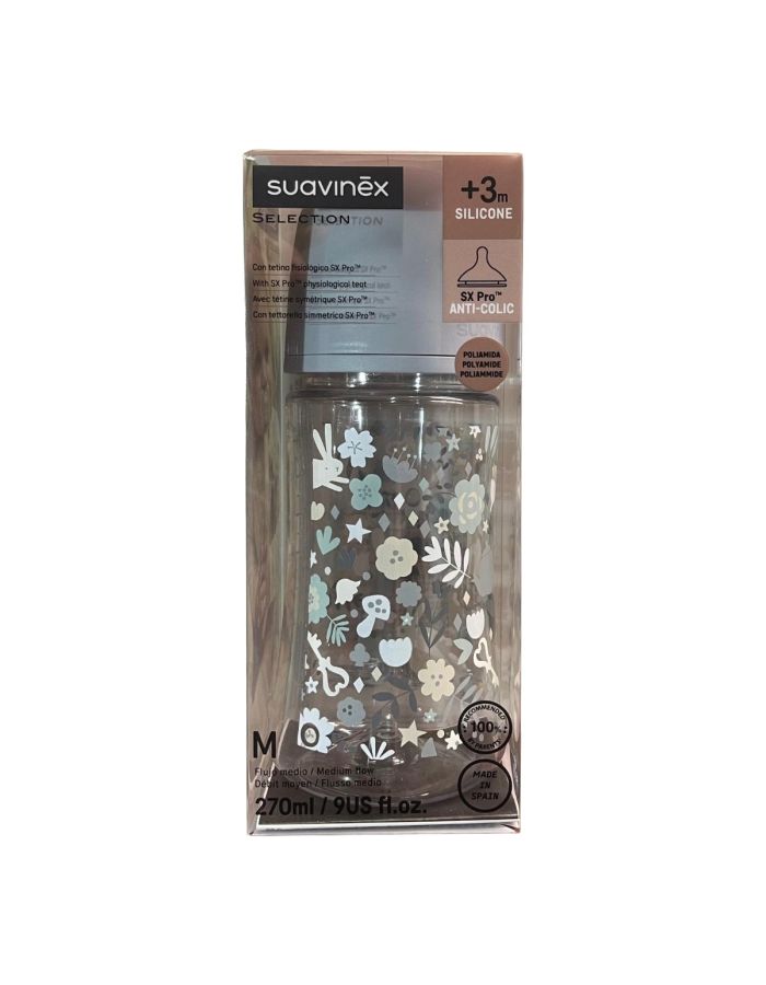 Suavinex Biberón Tetina Silicona SX Pro 270 ml +3m