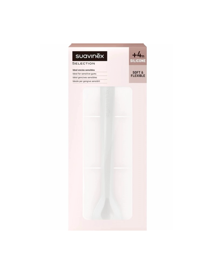 Suavinex Cuchara de Silicona +4m Color Gris