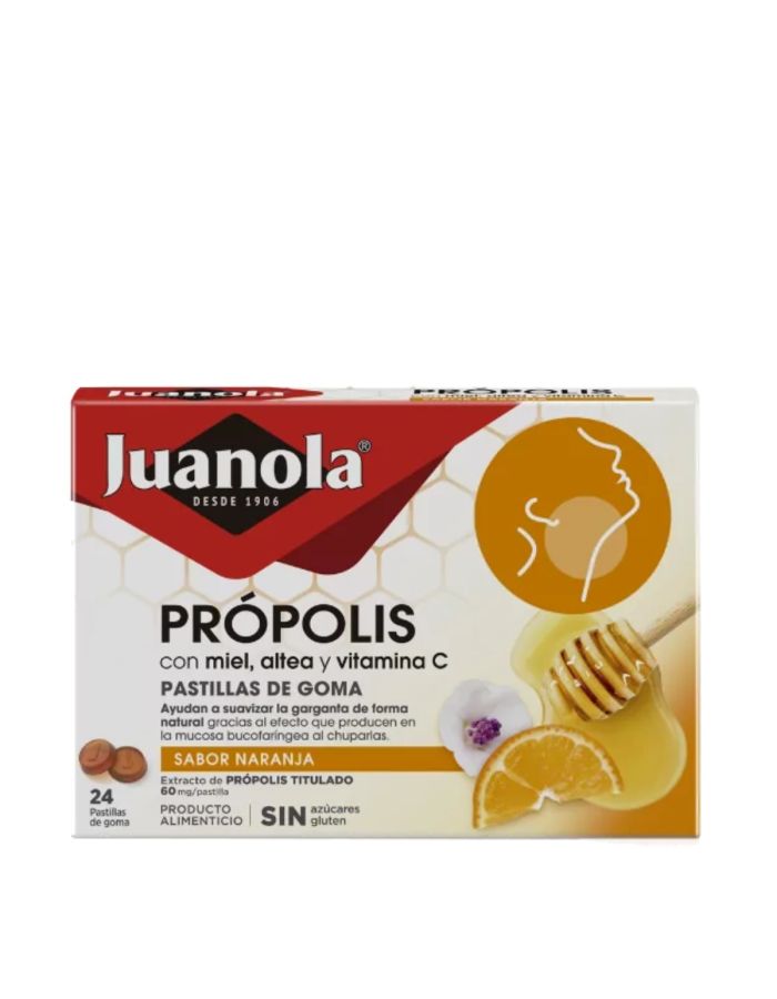 Juanola Própolis con Miel Altea+Vit C 24 Pastillas Sabor Naranja