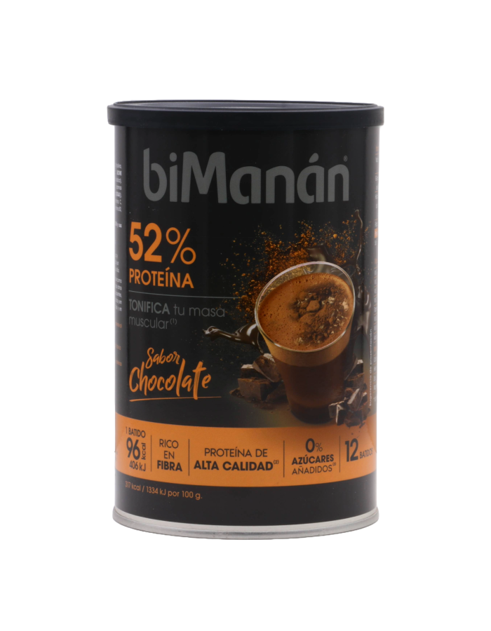 BiManan Batido Proteína 52% Chocolate 360g 12 Batidos