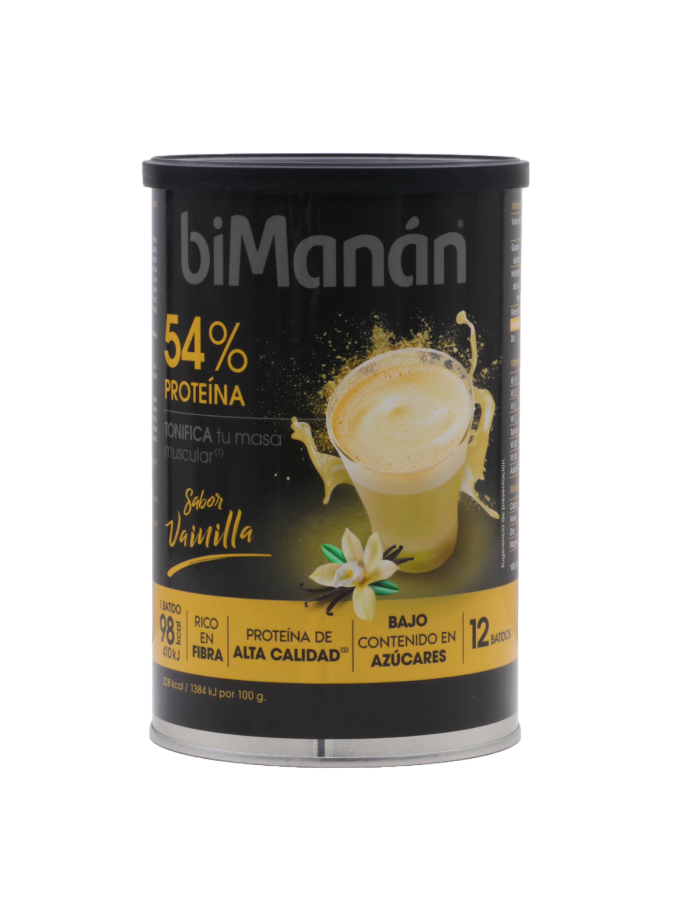 BiManan Batido Proteína 54% Vainilla 360g 12 Batidos