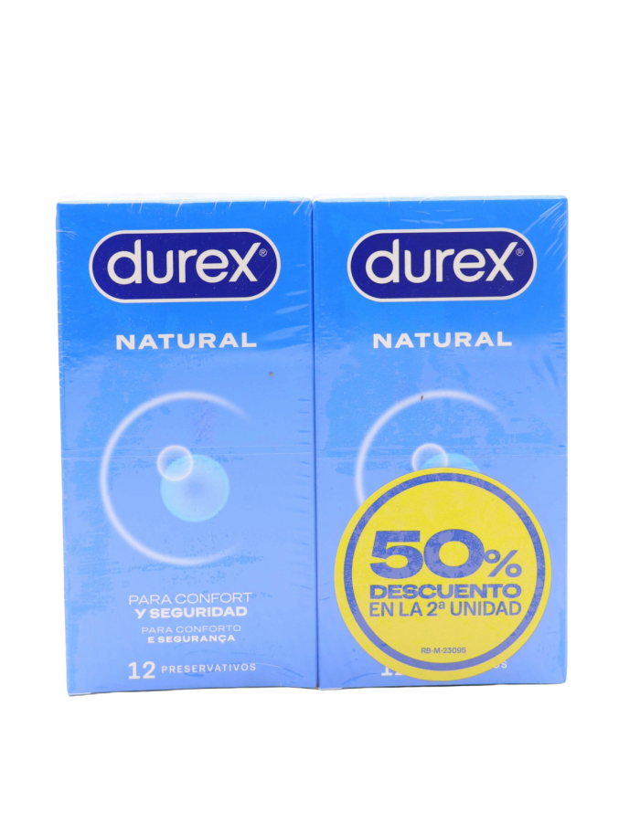 Durex Natural 12 Preservativos x 2 Duplo 50%Dto 2ªUd   