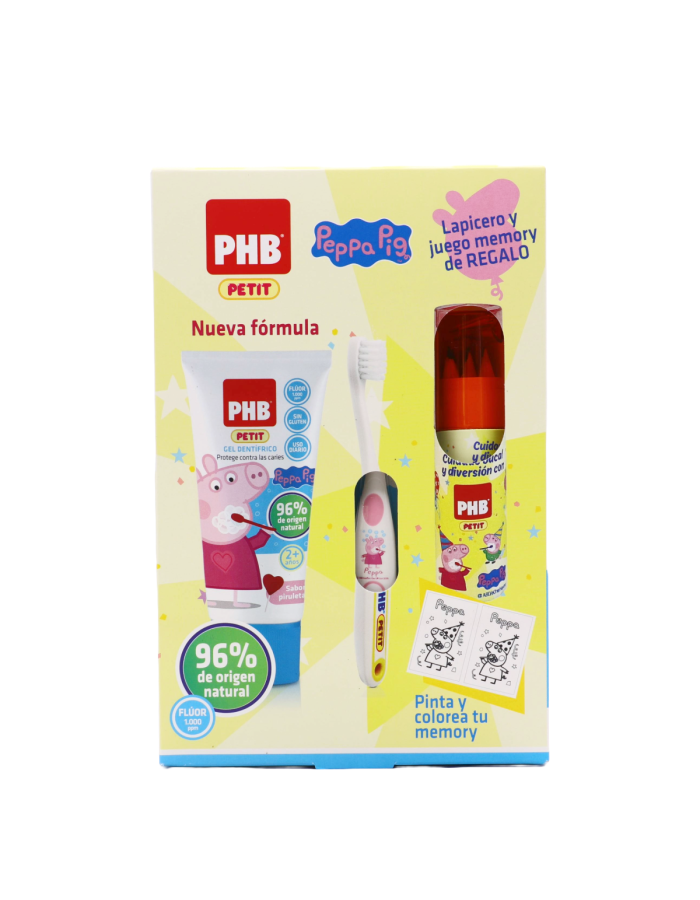 PHB Pack Peppa Pig Gel Dentífrico + Cepillo + Regalo 2años+
